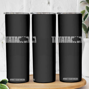 Vintage Tatanka Bison Skinny Tumbler Native American Buffalo Graphic
