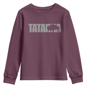 Vintage Tatanka Bison Youth Sweatshirt Native American Buffalo Graphic