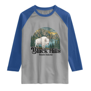 Black Hills South Dakota White Buffalo Raglan Shirt State Pride Gift