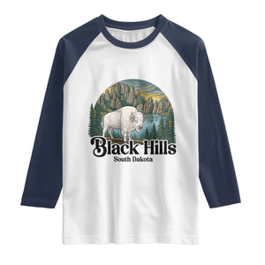 Black Hills South Dakota White Buffalo Raglan Shirt State Pride Gift