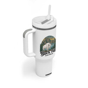 Black Hills South Dakota White Buffalo Tumbler With Handle State Pride Gift