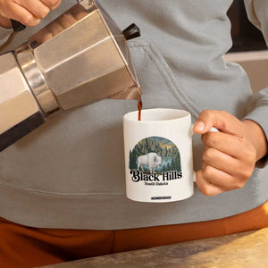 Black Hills South Dakota White Buffalo Coffee Mug State Pride Gift