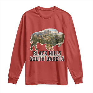 Black Hills South Dakota Bison Long Sleeve Shirt State Pride Gift