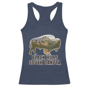 Black Hills South Dakota Bison Racerback Tank Top State Pride Gift