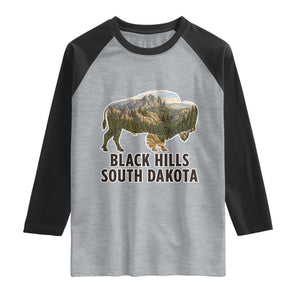 Black Hills South Dakota Bison Raglan Shirt State Pride Gift
