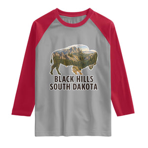 Black Hills South Dakota Bison Raglan Shirt State Pride Gift
