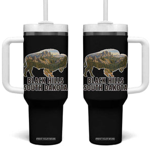 Black Hills South Dakota Bison Tumbler With Handle State Pride Gift