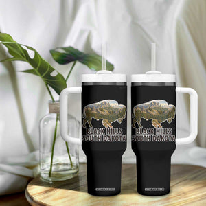 Black Hills South Dakota Bison Tumbler With Handle State Pride Gift