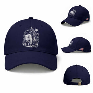 Vintage Native American Bison Rider Baseball Cap Indigenous Warrior Graphic