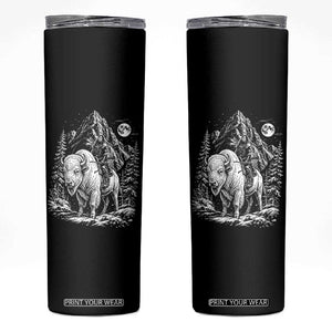 Vintage Native American Bison Rider Skinny Tumbler Indigenous Warrior Graphic