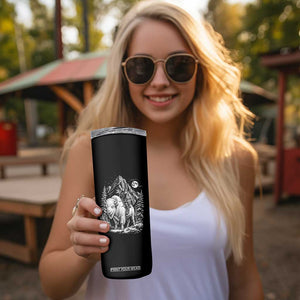 Vintage Native American Bison Rider Skinny Tumbler Indigenous Warrior Graphic