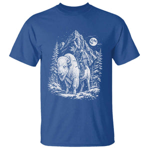 Vintage Native American Bison Rider T Shirt Indigenous Warrior Graphic