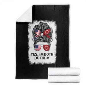 Lakota And American Pride Throw Blanket Im Both Of Them Oglala Native Heritage
