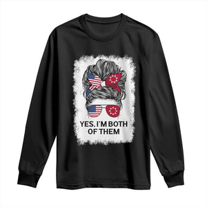 Lakota And American Pride Long Sleeve Shirt Im Both Of Them Oglala Native Heritage