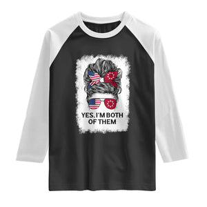 Lakota And American Pride Raglan Shirt Im Both Of Them Oglala Native Heritage