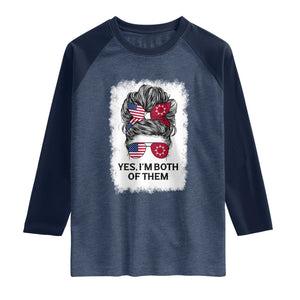 Lakota And American Pride Raglan Shirt Im Both Of Them Oglala Native Heritage