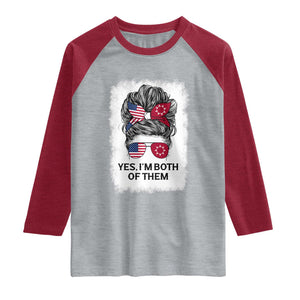 Lakota And American Pride Raglan Shirt Im Both Of Them Oglala Native Heritage
