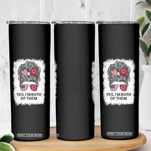 Lakota And American Pride Skinny Tumbler Im Both Of Them Oglala Native Heritage