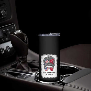 Lakota And American Pride Skinny Tumbler Im Both Of Them Oglala Native Heritage