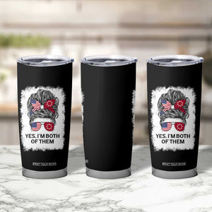 Lakota And American Pride Tumbler Cup Im Both Of Them Oglala Native Heritage