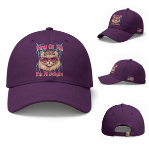 First Of All Im A Delight Baseball Cap Geek Princess Cat Gift
