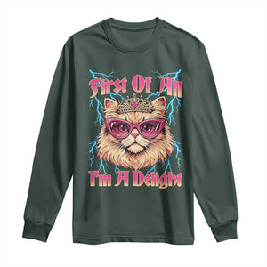 First Of All Im A Delight Long Sleeve Shirt Geek Princess Cat Gift