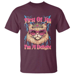 First Of All Im A Delight T Shirt Geek Princess Cat Gift