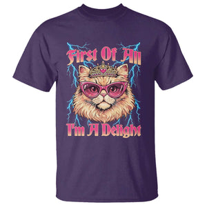 First Of All Im A Delight T Shirt Geek Princess Cat Gift
