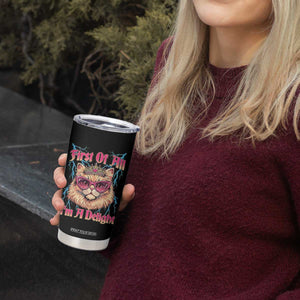 First Of All Im A Delight Tumbler Cup Geek Princess Cat Gift
