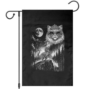 Vintage Geek Princess Cat Garden Flag Full Moon Engraving Art Gift