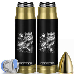 Vintage Geek Princess Cat Bullet Tumbler Full Moon Engraving Art Gift