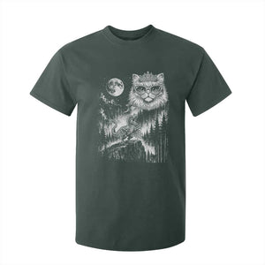 Vintage Geek Princess Cat T Shirt For Kid Full Moon Engraving Art Gift