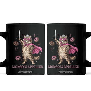 Cute Warrior Princess Cat With Sword Coffee Mug Fantasy Reader Gift