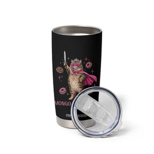 Cute Warrior Princess Cat With Sword Tumbler Cup Fantasy Reader Gift