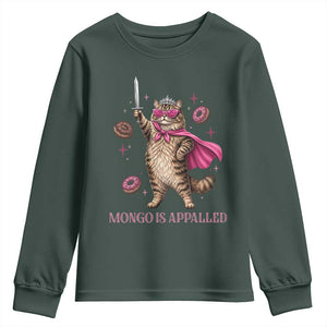 Cute Warrior Princess Cat With Sword Youth Sweatshirt Fantasy Reader Gift