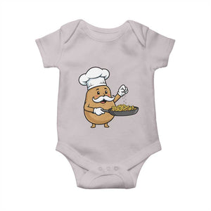 Funny Potato Cooking French Fries Baby Onesie Food Lover Gift TS12 Ice Gray Print Your Wear