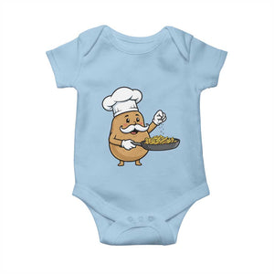 Funny Potato Cooking French Fries Baby Onesie Food Lover Gift TS12 Light Blue Print Your Wear