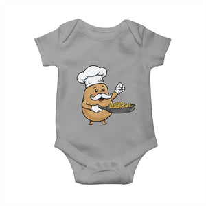 Funny Potato Cooking French Fries Baby Onesie Food Lover Gift TS12 Sport Gray Print Your Wear