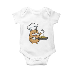 Funny Potato Cooking French Fries Baby Onesie Food Lover Gift TS12 White Print Your Wear