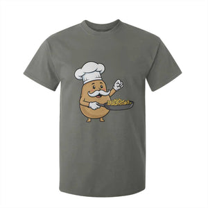 Funny Potato Cooking French Fries T Shirt For Kid Food Lover Gift TS12 Military Green Print Your Wear