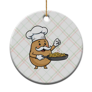 Funny Potato Cooking French Fries Ceramic Ornament Food Lover Gift TS12 1pc Christmas Plaid Print Your Wear