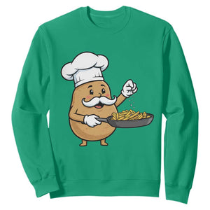 Funny Potato Cooking French Fries Sweatshirt Food Lover Gift TS12 Irish Green Print Your Wear