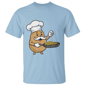 Funny Potato Cooking French Fries T Shirt Food Lover Gift TS12 Light Blue Print Your Wear
