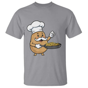 Funny Potato Cooking French Fries T Shirt Food Lover Gift TS12 Sport Gray Print Your Wear