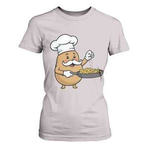 Funny Potato Cooking French Fries T Shirt For Women Food Lover Gift TS12 Ice Gray Print Your Wear