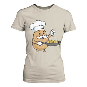 Funny Potato Cooking French Fries T Shirt For Women Food Lover Gift TS12 Sand Print Your Wear