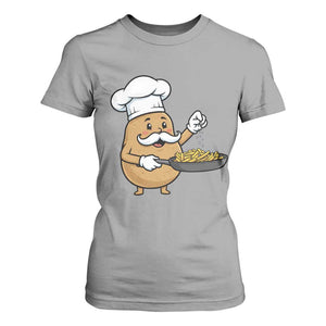 Funny Potato Cooking French Fries T Shirt For Women Food Lover Gift TS12 Sport Gray Print Your Wear