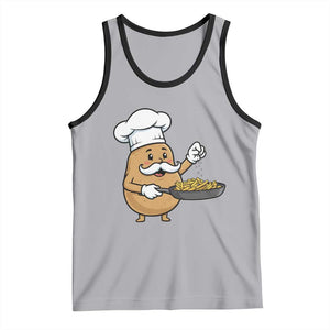 Funny Potato Cooking French Fries Tank Top Food Lover Gift TS12 Athletic Heather Black Print Your Wear
