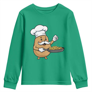 Funny Potato Cooking French Fries Youth Sweatshirt Food Lover Gift TS12 Irish Green Print Your Wear