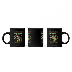 Funny Merry Fishmas Ugly Sweater Coffee Mug Fisherman Christmas Gift TS12 Print Your Wear